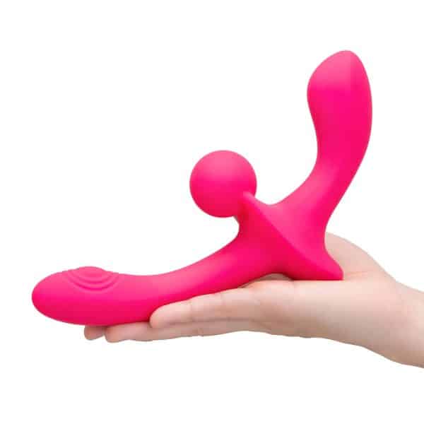 Together Double Tap Dual-Ended Vibrating Strapless Strap-on - Image 7