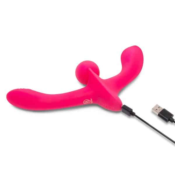 Together Double Tap Dual-Ended Vibrating Strapless Strap-on - Image 8