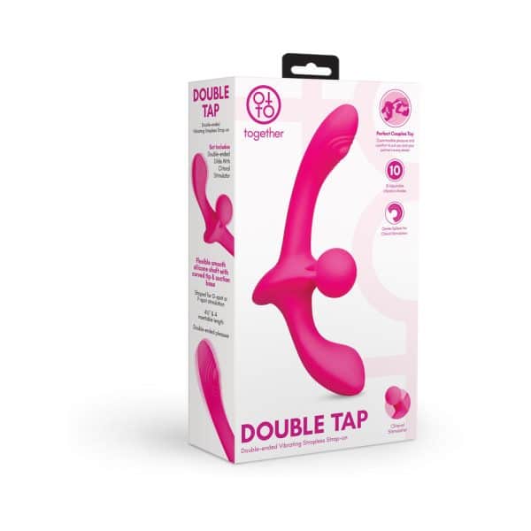Together Double Tap Dual-Ended Vibrating Strapless Strap-on - Image 10
