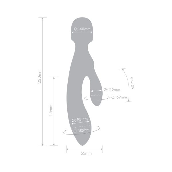 Together Tri Delight Dual-Ended Triple Stim Wand & Rabbit Vibrator - Image 10