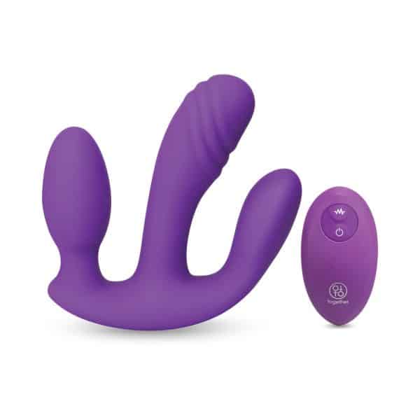 Together Blended Pleasure Remote Controlled Triple-Pronged Vibrator - Image 2
