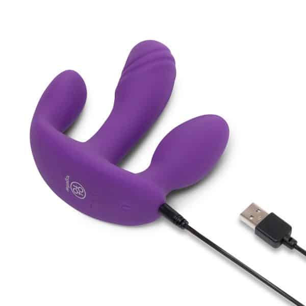 Together Blended Pleasure Remote Controlled Triple-Pronged Vibrator - Image 10
