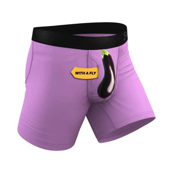 Shinesty The Double Entendre Eggplant Ball Hammock Pouch Underwear with Fly M - Image 2