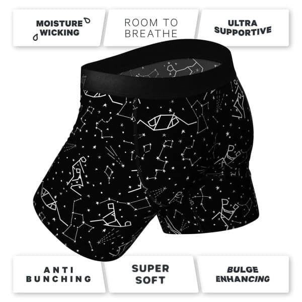 Shinesty The Big Bang Glow-in-the-Dark Constellation Ball Hammock Pouch Underwear with Fly L - Image 6