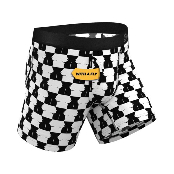 Shinesty The Chest Mate Checkered Ball Hammock Pouch Underwear with Fly L - Image 2