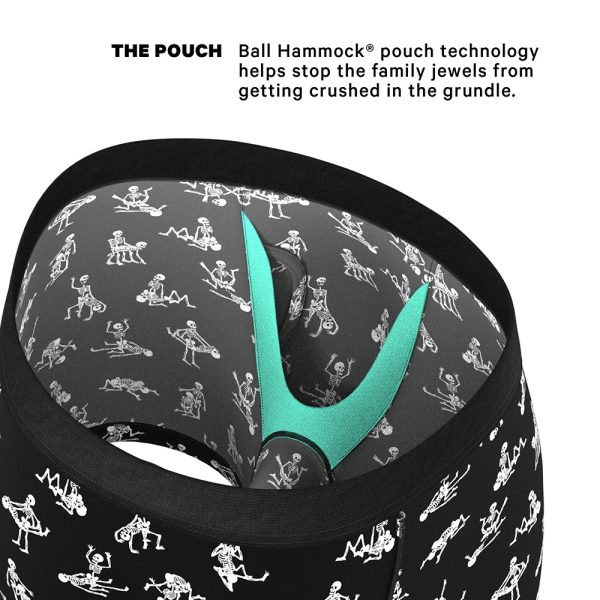 Shinesty The Bare Back Bones Glow-in-the-Dark Skeletons Ball Hammock Pouch Underwear with Fly S - Image 5