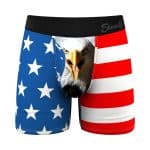 Shinesty The Mascot American Flag Ball Hammock Pouch Underwear with Fly S