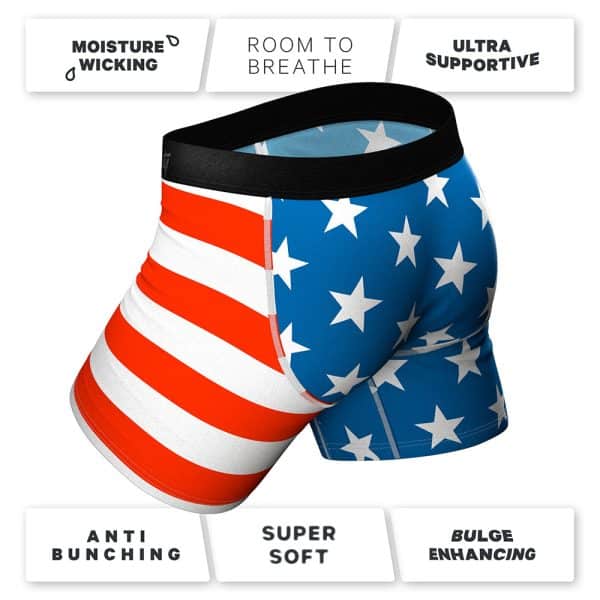 Shinesty The Mascot American Flag Ball Hammock Pouch Underwear with Fly XL - Image 5