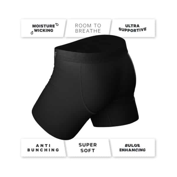 Shinesty The 009 Black Tuxedo Ball Hammock Pouch Underwear with Fly S - Image 5