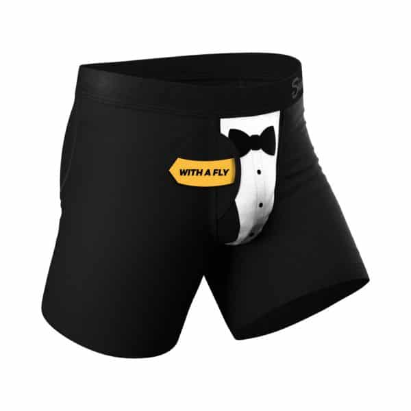 Shinesty The 009 Black Tuxedo Ball Hammock Pouch Underwear with Fly L - Image 2