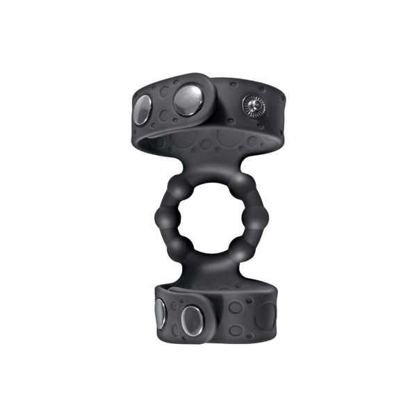Magic Beaded Cock Ring&Adjustable Ball Straps Black - Image 2