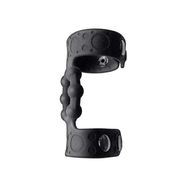 Magic Beaded Cock Ring&Adjustable Ball Straps Black - Image 3