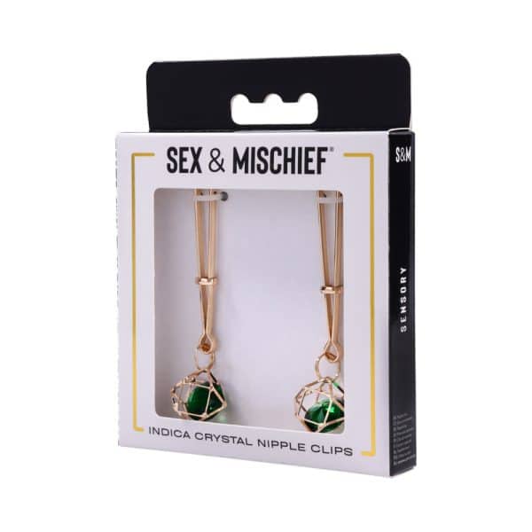 Sportsheets Sex & Mischief Indica Crystal Nipple Clips - Image 9