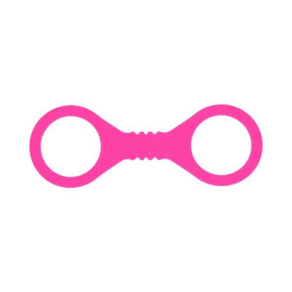 Sportsheets Sex & Mischief Small Hot Pink Silicone Cuffs - Image 2