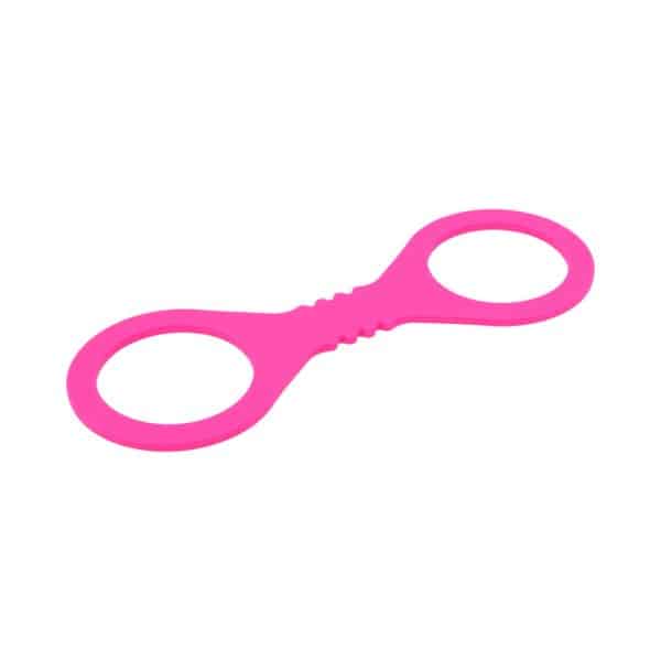Sportsheets Sex & Mischief Small Hot Pink Silicone Cuffs - Image 4