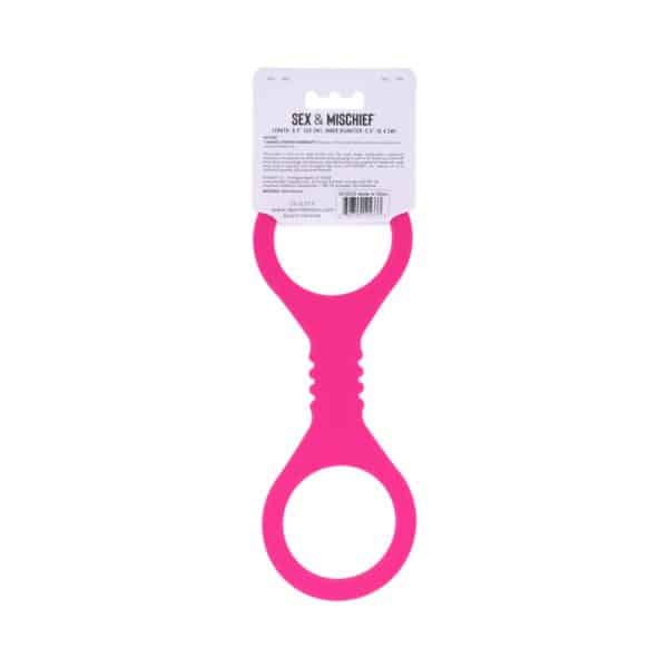 Sportsheets Sex & Mischief Small Hot Pink Silicone Cuffs - Image 10