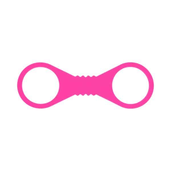 Sportsheets Sex & Mischief Large Hot Pink Silicone Cuffs - Image 2