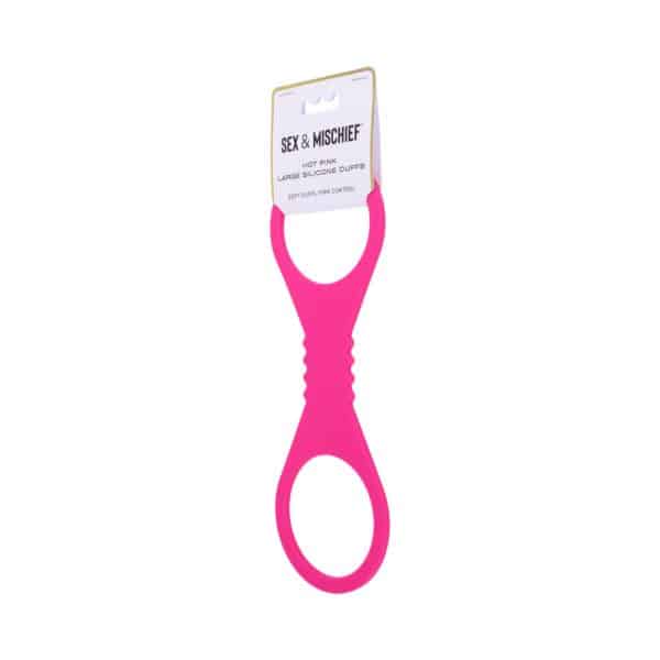 Sportsheets Sex & Mischief Large Hot Pink Silicone Cuffs - Image 8