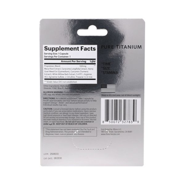Rhino Pure Titanium Capsule 1ct - Image 2