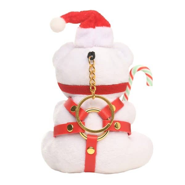 Master Series Holiday Bondage Bear Keychain White - Image 3