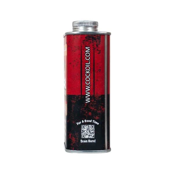 Cock Oil Water-Based Lubricant Metal Can with Inner Plastic Liner 9 oz. - Image 3