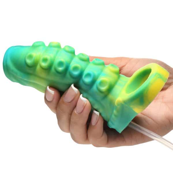 Creature Cocks Siphon Tentacle Squirting Silicone Penis Enhancer Green - Image 10