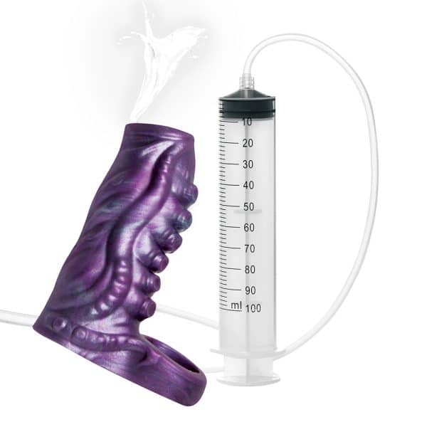 Creature Cocks Siphon Tentacle Squirting Silicone Penis Enhancer Purple - Image 2