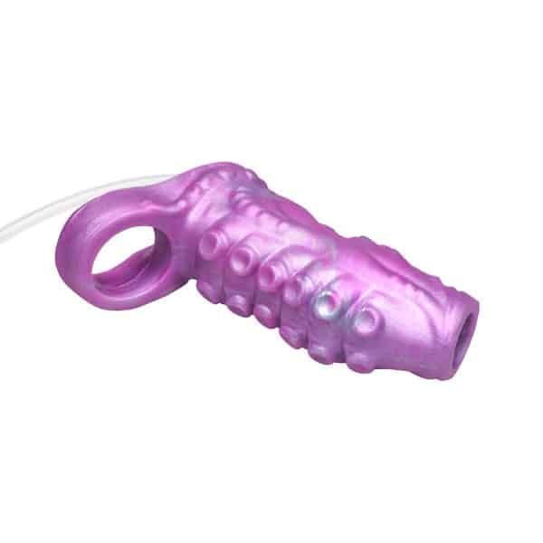 Creature Cocks Siphon Tentacle Squirting Silicone Penis Enhancer Purple - Image 5