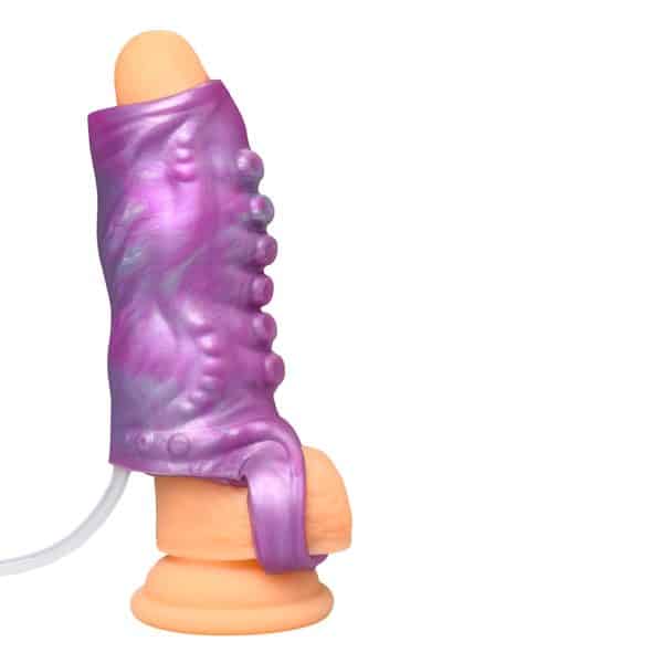 Creature Cocks Siphon Tentacle Squirting Silicone Penis Enhancer Purple - Image 6