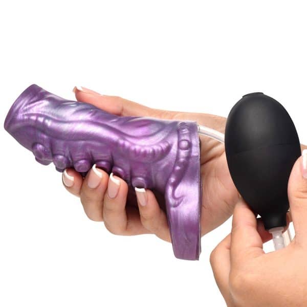 Creature Cocks Siphon Tentacle Squirting Silicone Penis Enhancer Purple - Image 8