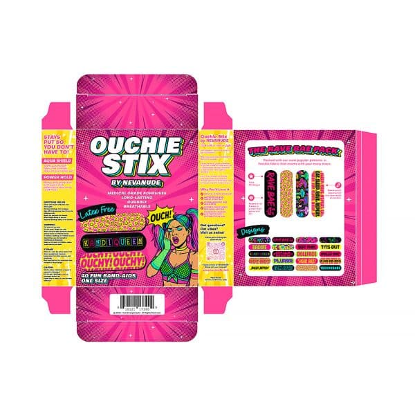 Ouchie Stix by Neva Nude Plur Vibes Bandages 40-Pack - Image 2