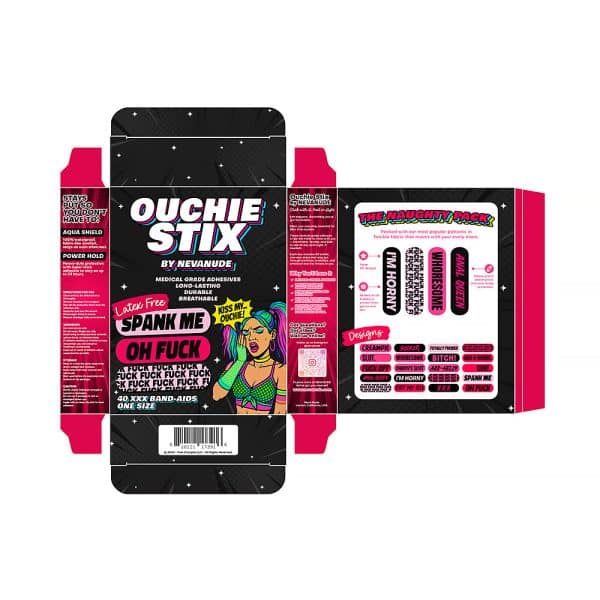 Ouchie Stix by Neva Nude Naughty Naughty XXX Bandages 40-Pack - Image 2