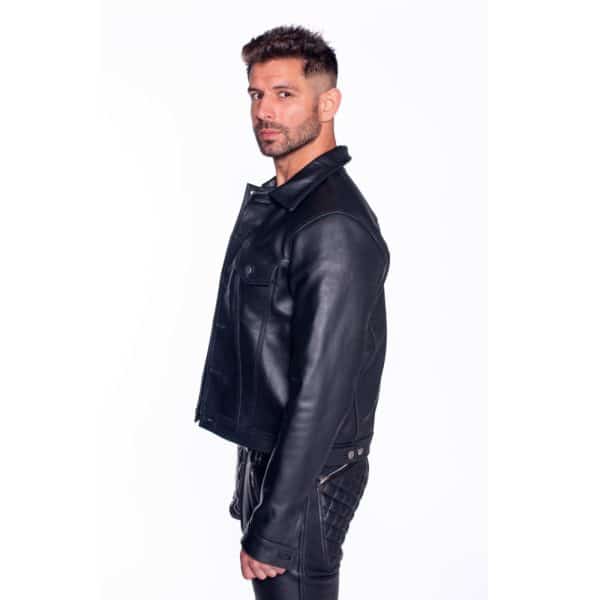 Prowler RED Leather Trucker Jacket M - Image 5