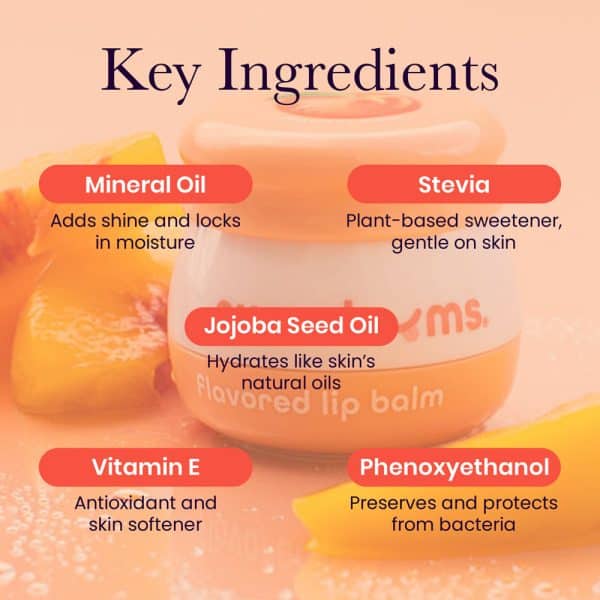 Sweetums Peach Flavored Lip Balm - Image 4