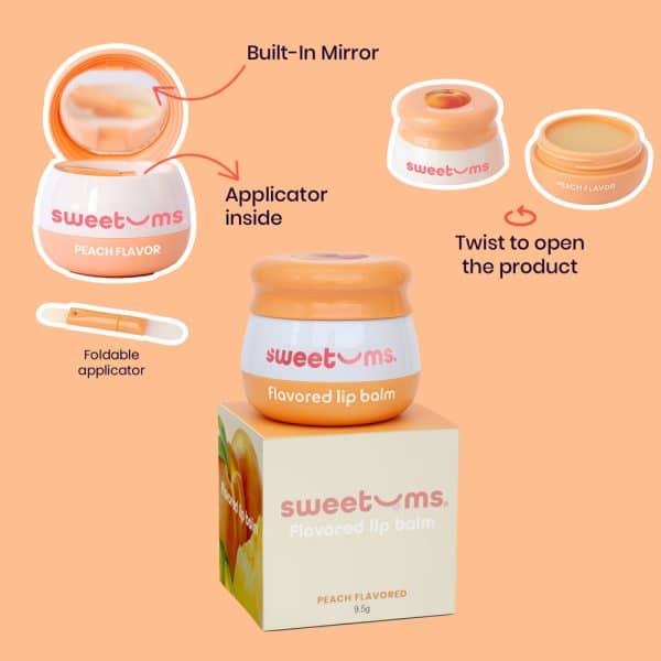 Sweetums Peach Flavored Lip Balm - Image 5