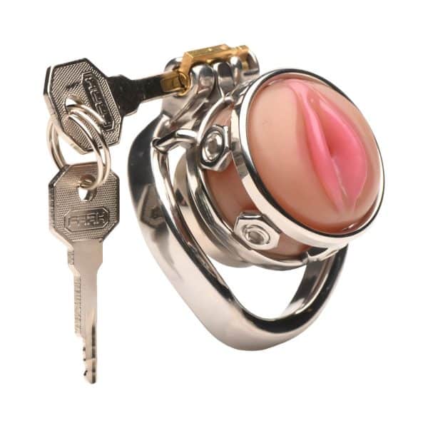 Master Series Pussy Boy Metal Chastity Cage - Image 2
