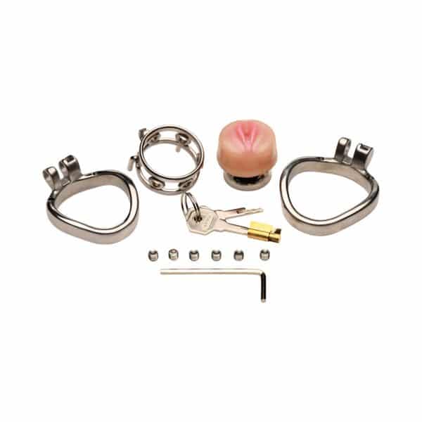 Master Series Pussy Boy Metal Chastity Cage - Image 10
