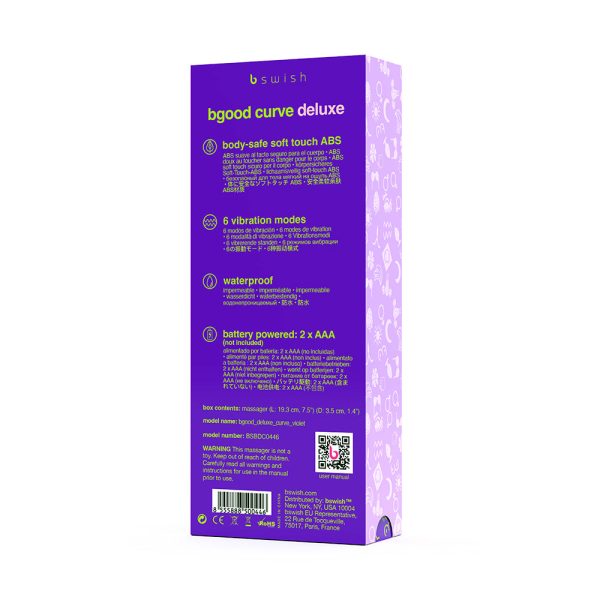 B Swish Bgood Deluxe Curve Vibrator Violet - Image 4