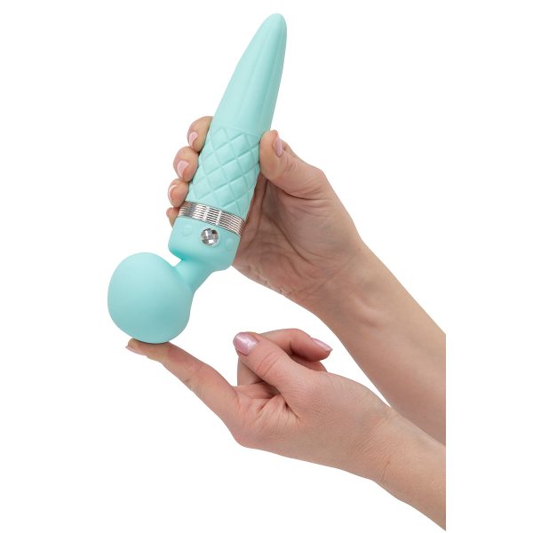 Pillow Talk Sultry Dual-Ended Warming Massager Wand Teal - Image 7