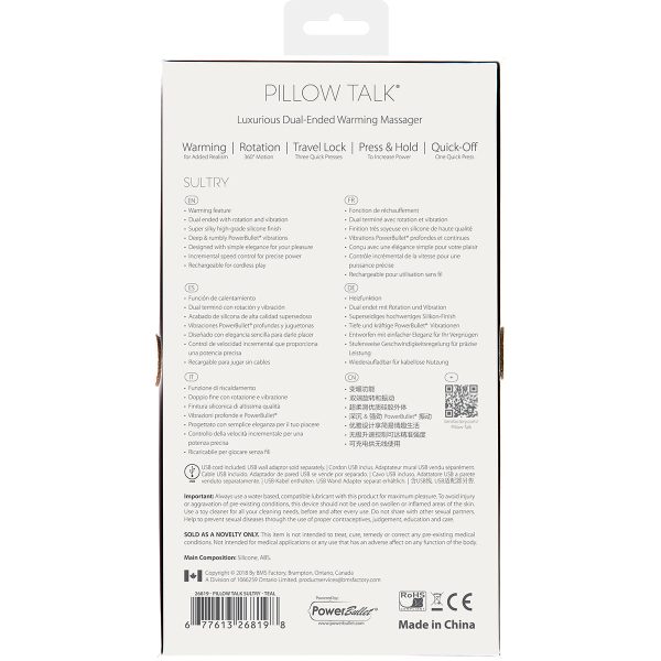 Pillow Talk Sultry Dual-Ended Warming Massager Wand Teal - Image 2