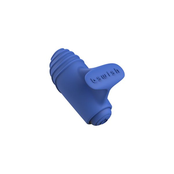 B Swish Bteased Basic Finger Vibrator Denim Blue - Image 3