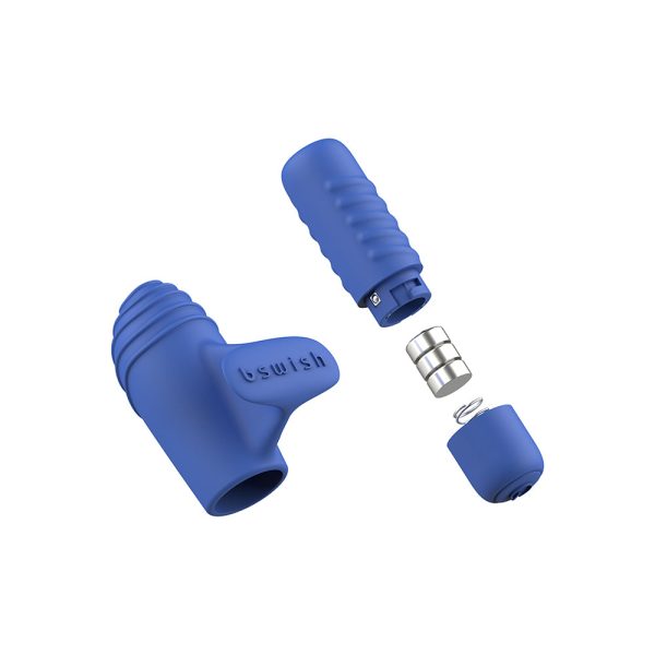 B Swish Bteased Basic Finger Vibrator Denim Blue - Image 5