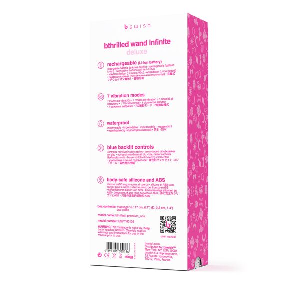 B Swish Bthrilled Premium Mini Wand Noir - Image 6