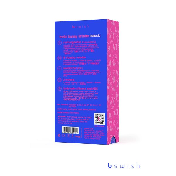 B Swish Bwild Bunny Infinite Classic Vibrator Pacific Blue - Image 5