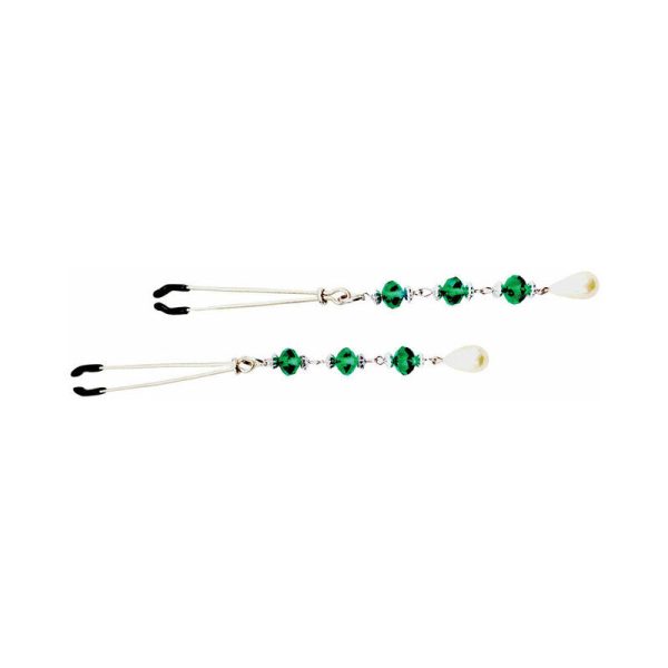 Bijoux de Nip Pearl Turquoise Beaded Nipple Clamps - Image 2