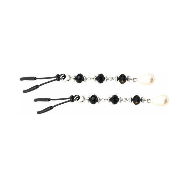 Bijoux de Nip Pearl Black Beaded Nipple Clamps - Image 2
