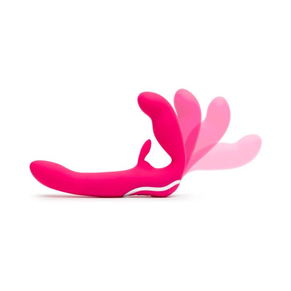 Happy Rabbit Vibrating Strapless Strap-On Pink - Image 4