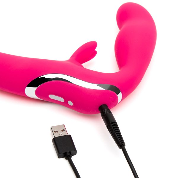 Happy Rabbit Vibrating Strapless Strap-On Pink - Image 5