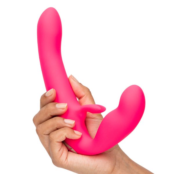 Happy Rabbit Vibrating Strapless Strap-On Pink - Image 6