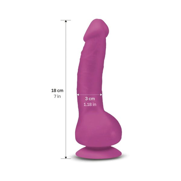 Gvibe Greal MINI 7 in. Vibrating Dildo Fuchsia - Image 5